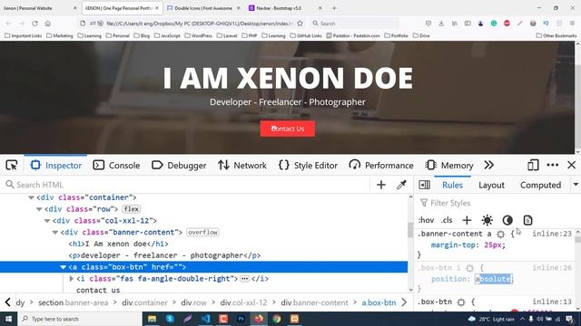Class 2 | Project 3 | XENON Personal Portfolio Website with Bootstrap 5 смотреть онлайн