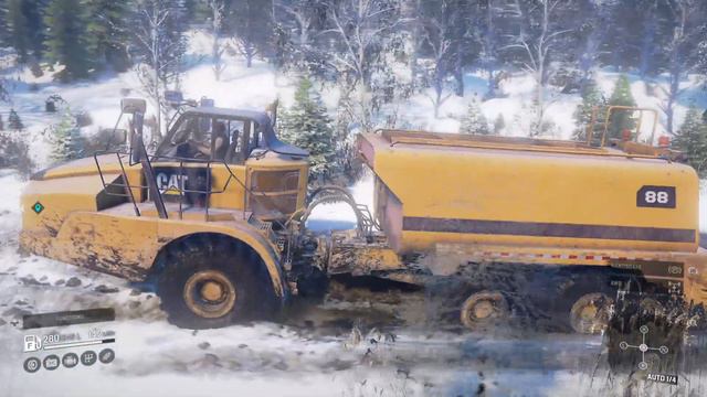 ❤️ SnowRunner 🔥 CAT 745C Gameplay | along with fuel tank 🚚 смотреть онлайн
