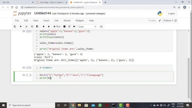 196 Python Dictionary items Method смотреть онлайн