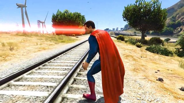Can Superheroes Stop The Train In GTA 5? (Spider-Man, Hulk, Thanos, Superman) смотреть онлайн
