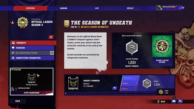 Trying not to get stomped to get silver Blood Bowl 3 Official ladder смотреть онлайн