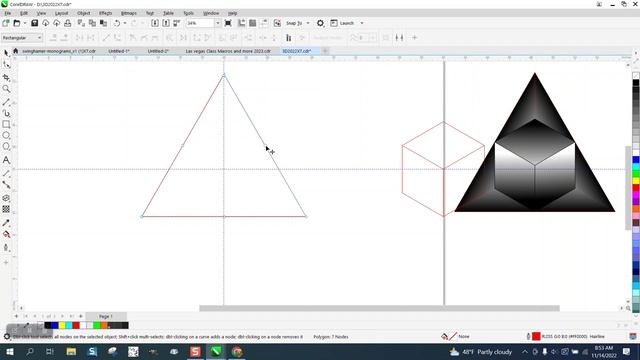 Corel Draw Tips & Tricks Put a Cube in a Triangle смотреть онлайн