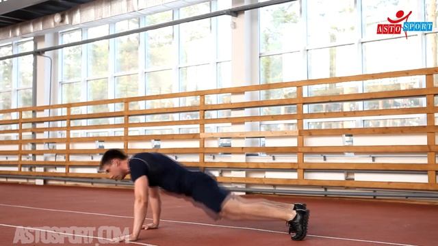 Скалолаз двуножный. Упражнение на пресс и баланс. смотреть онлайн