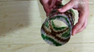 Плетение из лент пластиковых бутылок стало проще. DIY From Plastic Bottles