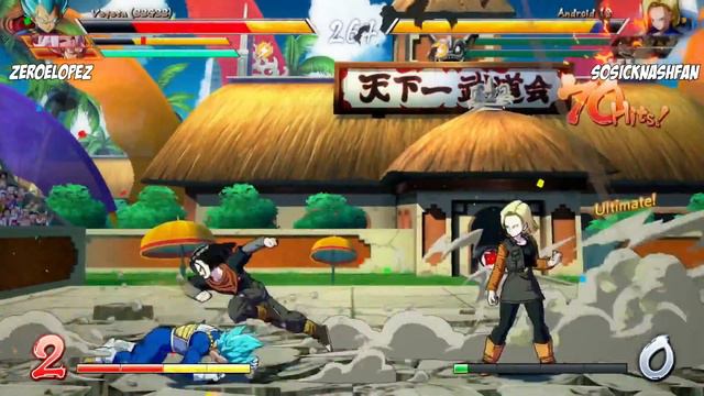 Zeroelopez(Android 21/SSB Vegeta/Goku Black) Fights SoSickNashFan(Android 18/Yamcha/SSJ Goku)[DBFZ] смотреть онлайн