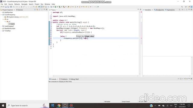 find the frequency of a number in an array in java using hashmap смотреть онлайн