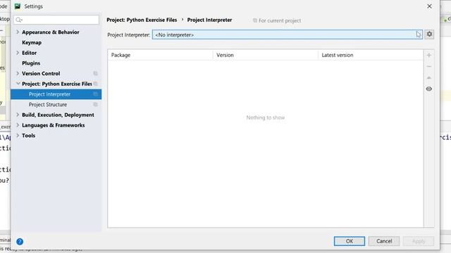 Selecting the Python Interpreter, setting the error inspections level смотреть онлайн