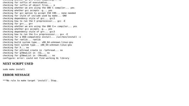 Ubuntu: make: \*\*\*No rule to make target 'install'. when trying to install plib-1.8.5 смотреть онлайн