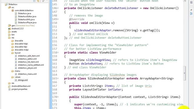 lesson12 27 SlideshowEditor java Event listener for deleteButt смотреть онлайн