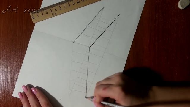 Как нарисовать 3D РИСУНОК на бумаге карандашом. ЛЕСТНИЦА. How to draw 3D смотреть онлайн