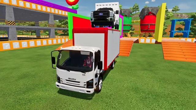 TRANSPORTING AMBULANCE, ISUZU & CONCRETE MIXERS WITH MACK TRUCKS! Farming Simulator 22 TRANSPORTING смотреть онлайн