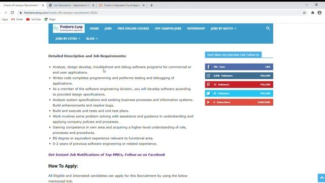 Oracle off campus Recruitment 2020 | Applications Developer | BE/B.Tech смотреть онлайн