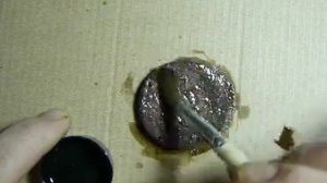 быстрая чистка медной  монеты