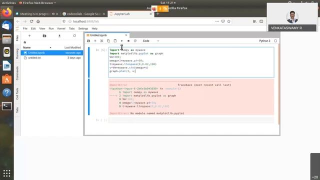 Electrical voltage sine waveform using Python (numpy and matplotlib) смотреть онлайн