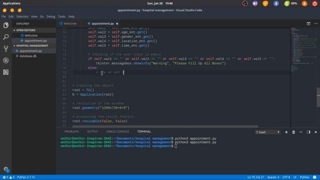 Hospital Management System With Database Using Python Tkinter Part 2 смотреть онлайн