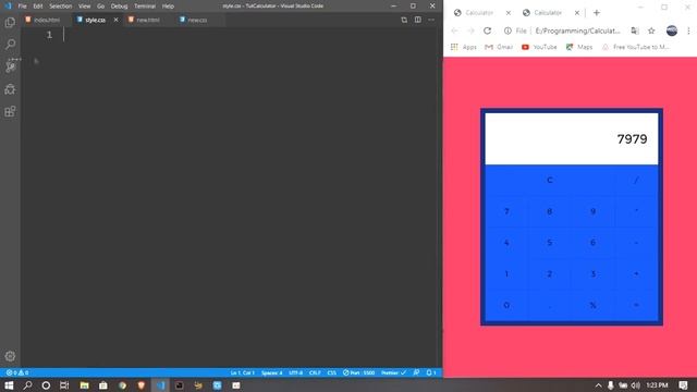 Javascript Calculator Tutorial - Javascript Project tutorial for Beginners смотреть онлайн