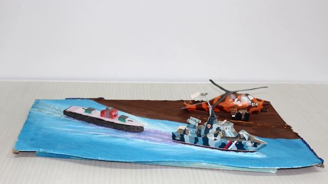 Оформление поверхностей в диораме. Водная поверхность