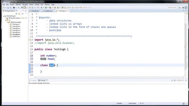 Java Tutorial -- EP18 -- Linked List Node Creation смотреть онлайн