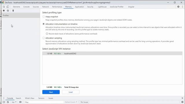 Finding memory leaks using Chrome Dev Tools смотреть онлайн