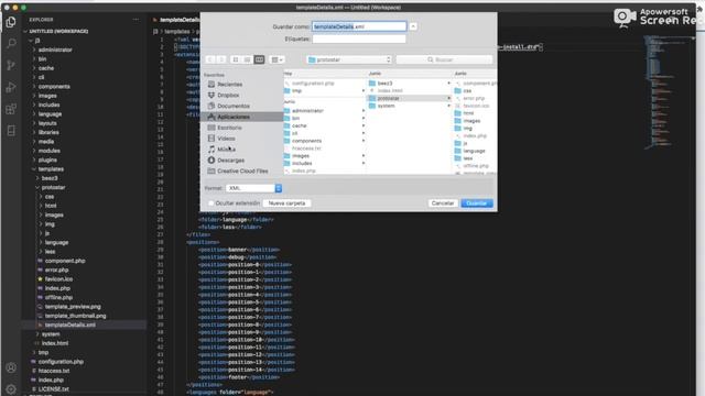 Desarrollo de plantilla para Joomla! 3 + bootstrap 4- desde cero - 1- Crear paquete de instalación смотреть онлайн