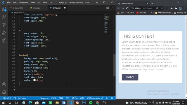 Light &Dark theme toggle with CSS and Javascript смотреть онлайн