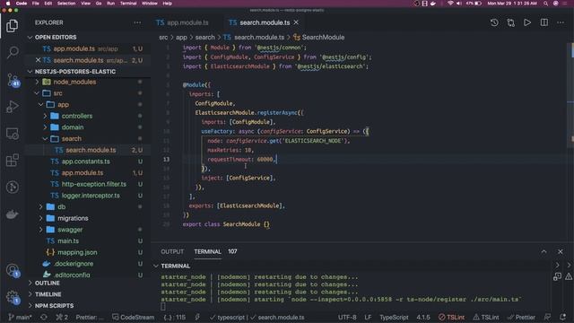 Nest JS Integration with Elastic Search Module #31 смотреть онлайн