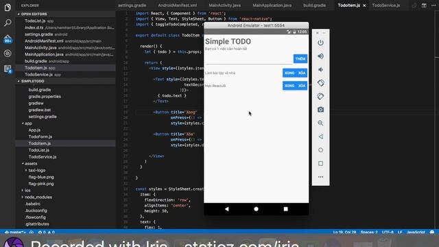 Viết ứng dụng Todo bằng React Native - Phần 1 смотреть онлайн
