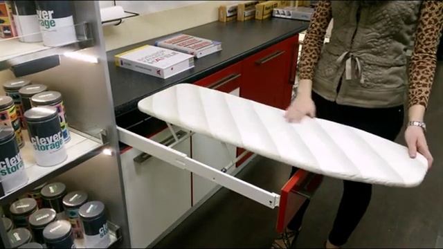 Гладильная доска выдвижная. Цвет: серые полоски. HAFELE-SHOP.ru. смотреть онлайн