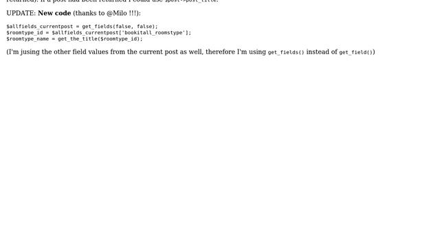 Wordpress: Is there a better way of retrieving the name of an acf pagelink type from current post? смотреть онлайн
