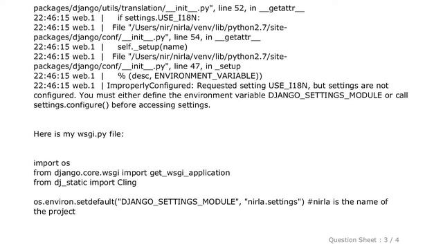Django : ImproperlyConfigured: You must either define the environment variable DJANGO_SETTINGS_MODU смотреть онлайн