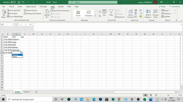Excel-3 Data Validation kullanımı смотреть онлайн