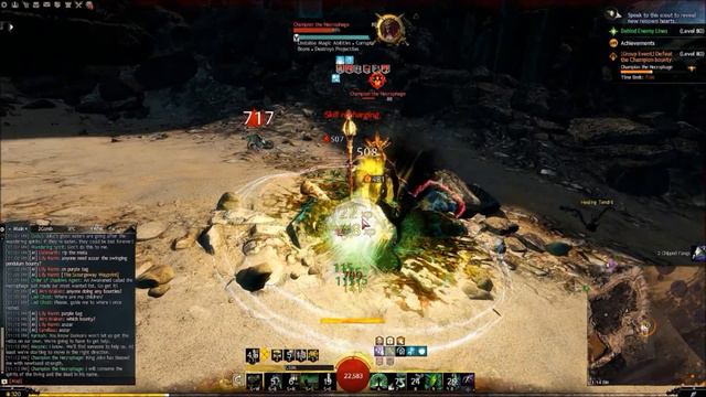 Guild Wars 2 - Champion Necrophage (Desolation Bounty, Solo Scourge Tank) смотреть онлайн