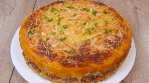 Просто посыпьте фаршем картофель! Лучший картофельный рецепт пирога