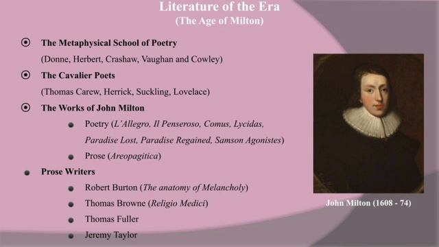 The History Of English Literature: An Overview II UG/PG, NET/SET, WB SLST II