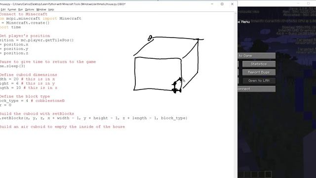 Learn Python with Minecraft - Part 3: Python Arithmetic - Lesson 9: Speed Building a House Part I смотреть онлайн