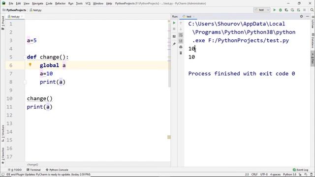 Variable scope (Global variable) in Python-Python programming for beginners смотреть онлайн