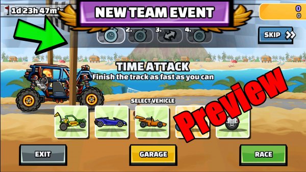 ❗? New Team Event (On The Down Low) - Hill Climb Racing 2