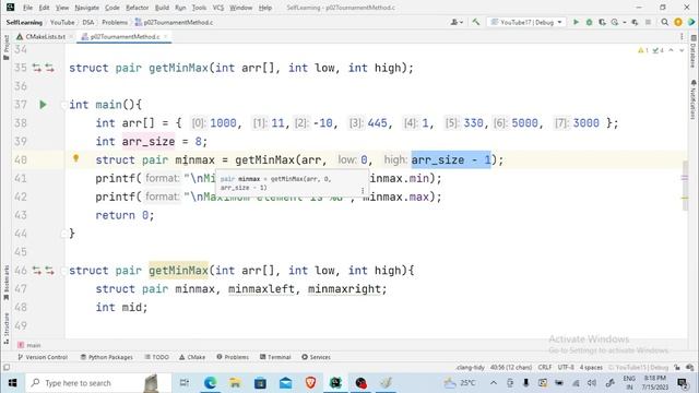 Are You Missing Out? Discover the Maximum and Minimum of Array using Tournament Method смотреть онлайн