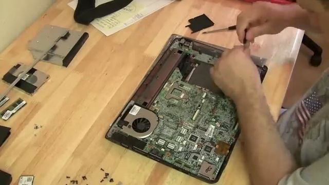 HP DV6000 - Замена материнской платы смотреть онлайн