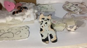 Показываю мини домик для щенят  бумажные собаки