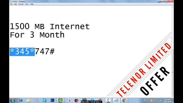 Get 1500 MB Free Internet On Telenor Users Only смотреть онлайн