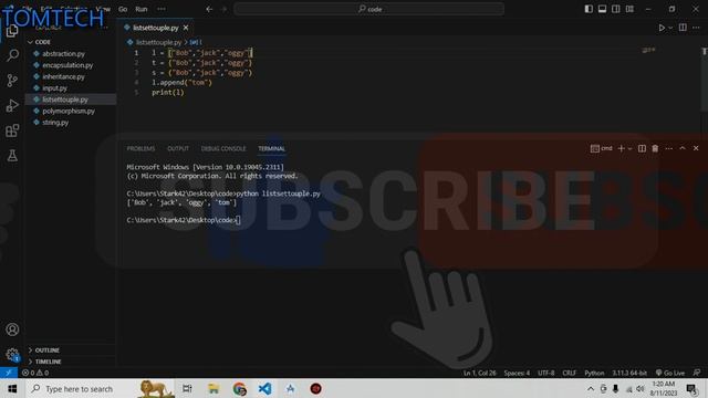 difference between list, tuple, set in python смотреть онлайн