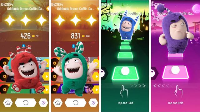 Oddbods Fuse Vs Oddbods Zee Vs Oddbods Pogo Vs Oddbods Jeff | Tiles Hop EDM Rush