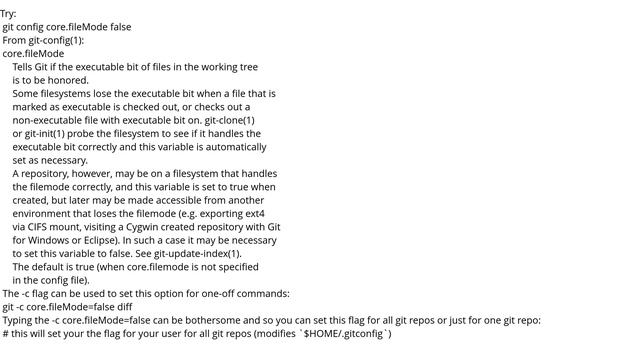 How do I make Git ignore file mode (chmod) changes? смотреть онлайн
