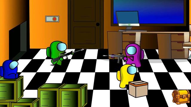 Among Us Animation | Among Us vs Orange (Rainbow Friends) смотреть онлайн