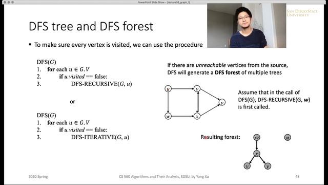 Video 2 for Lecture 8 Graph Algorithms (Part 1 Elementary): DFS смотреть онлайн