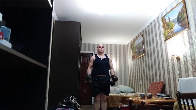 Жим двух гантель по 16 кг на битепсы смотреть онлайн
