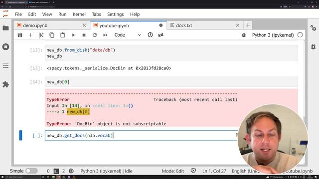 How to Serialize (Save) spaCy Doc Containers to Disk with DocBin and Pickle смотреть онлайн