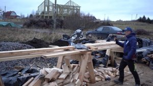 Стол для раскройки пиломатериала для строительства каркасного дома. Строй и Живи