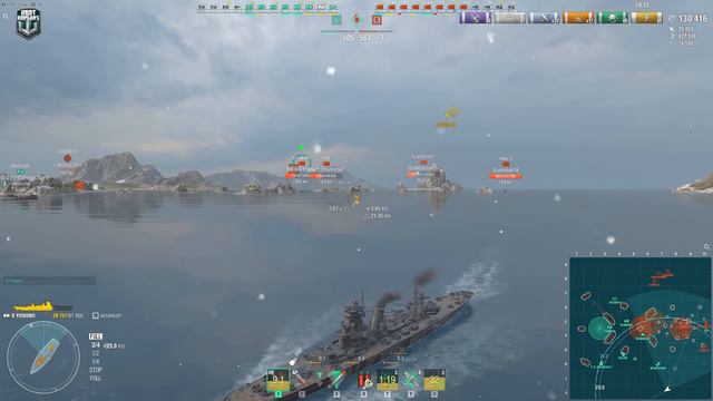 Cruiser Yoshino: 363k on map Northern Waters - World of Warships смотреть онлайн